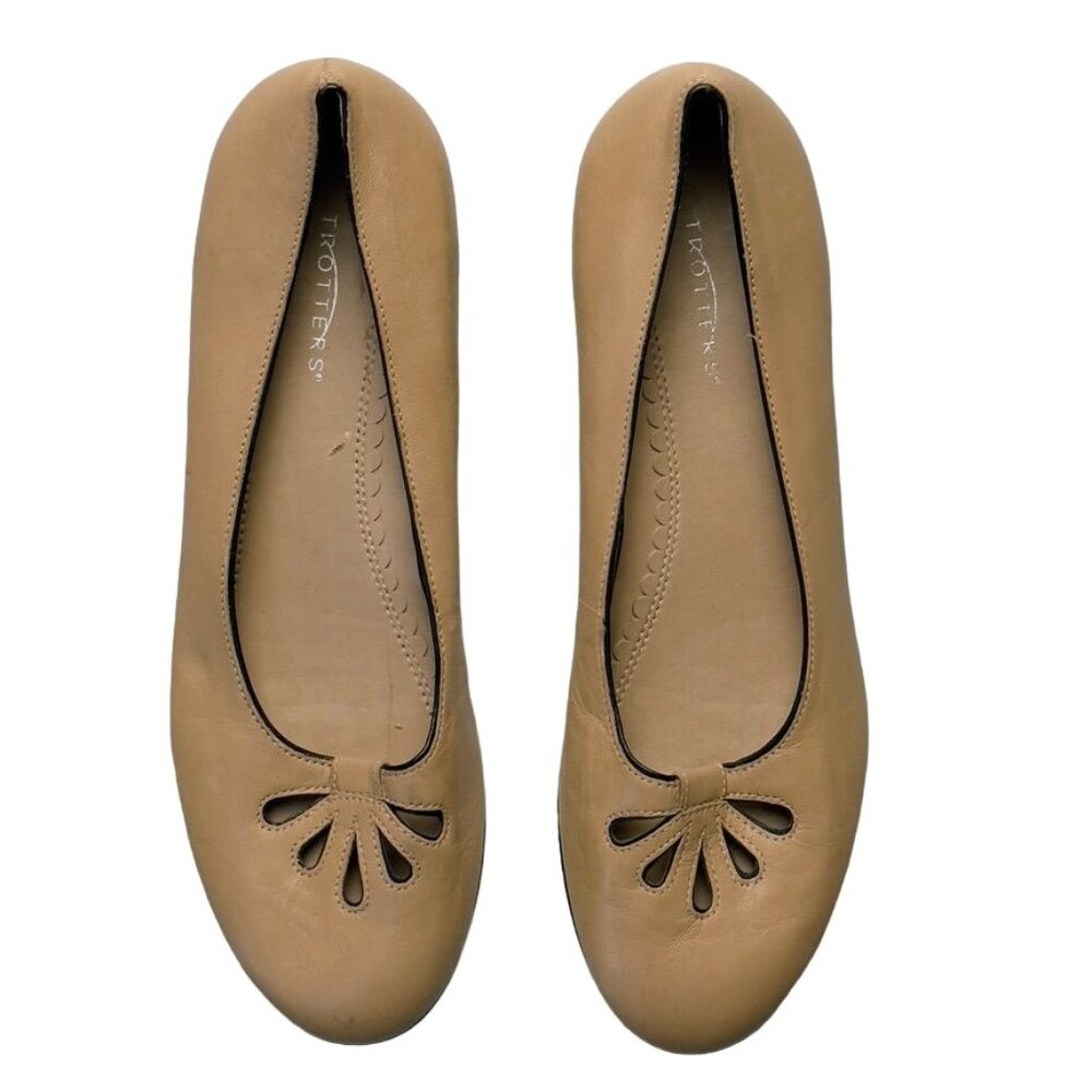 TROTTERS Women’s Shoes Tan Leather Dress Flats Size 8M - Picture 15 of 16